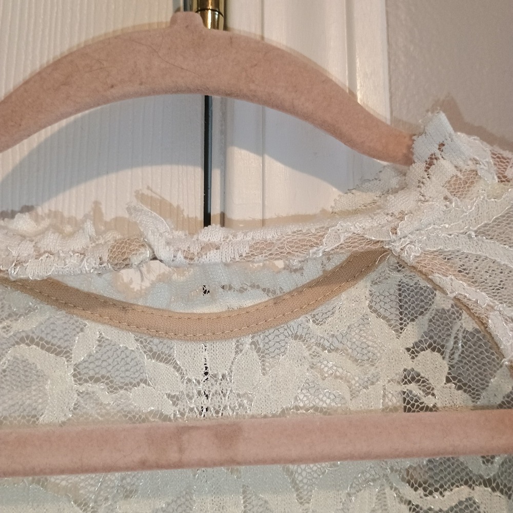 Jump Apparel Ivory Lace Dress XS Open Back Sleeveless Cocktail Party Wedding - Picture 12 of 16